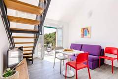 Ferienwohnung - Apartments Villa Lukas - ''No.11'' Gallery Studio Apartment with Balcony and Sea View - Ferienunterkunft in Cavtat (3 Personen)