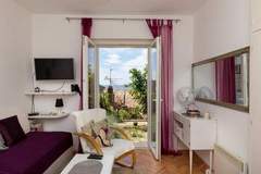 Ferienwohnung - Apartment Purple Rain - Studio Apartment with Terrace and Sea View - Ferienunterkunft in Dubrovnik (2 Personen)