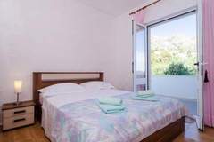Ferienwohnung - Leo's Room - Double Room with Balcony and Sea View - Ferienunterkunft in Mlini (2 Personen)