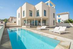 Ferienhaus, Exklusive Unterkunft - Son Serra Paradise, Beach House 5StarsHome Mallorc - Ferienunterkunft in Son Serra De Marina (12 Personen)