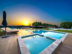 Ferienhaus - Ferienhaus Luxus-Villa Freier beheizter Pool Atemberaubende Aussicht Kreta