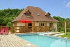 Ferienhaus - Maison avec piscine chauffée - Ferienunterkunft in Loubressac (10 Personen)
