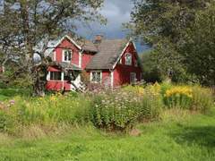 Ferienhaus - Ferienhaus Schönes Ferienhaus in Småland mit Sauna, Bootssteg zum Schwimmen mit Ruderboot