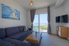 Ferienwohnung - Apartments Grljević - One Bedroom Apartment with Balcony and Sea View (A4) - Ferienunterkunft in Mlini (4 Personen)