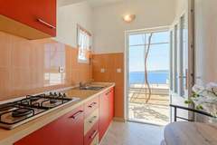 Ferienwohnung - Rooms Sani- Double Room with Terrace and Sea View (S2) - Ferienunterkunft in Brela (2 Personen)