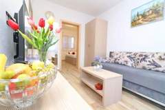 Ferienwohnung - Seaside Apartments Hrkać - Standard One Bedroom Apartment with Terrace and Sea View 2 - Ferienunterkunft in Orebić (4 Personen)