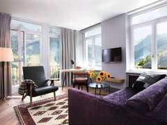 Ferienwohnung - Ferienwohnung Bellevue Parkhotel & Spa - Relais & Châteaux Junior Suite, Dusche oder Bad, Süd