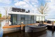 Hausboot - Schiff - Houseboat 'de Valreep' met tuin - Paviljoenwei 2 - Ferienunterkunft in Offingawier (4 Personen)