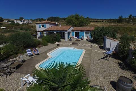 Villa Lézard Bleu - Ferienunterkunft in Felines-Minervois (8 Personen)