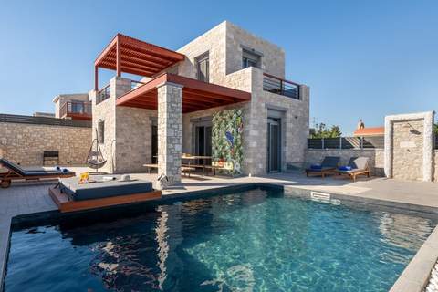 Villa Lachania-6-bedroom - Villa 3 - Ferienunterkunft in Lachania (12 Personen)