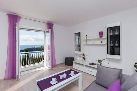Apartments Villa Enzian - Comfort Two Bedroom Apartment with Balcony and Sea View - Ferienunterkunft in Mlini (4 Personen)