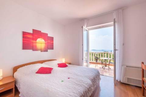 Villa Panorama Dubrovnik (S1) - Deluxe Double Room with Terrace and Sea View - Ferienunterkunft in Mlini (2 Personen)