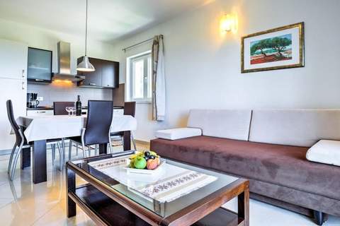 Wonderful Brsec Apartments with Sea View and Shared Pool - Comfort One Bedroom Apartment with Balcony and Sea Views 2 - Ferienunterkunft in Brsec (4 Personen)