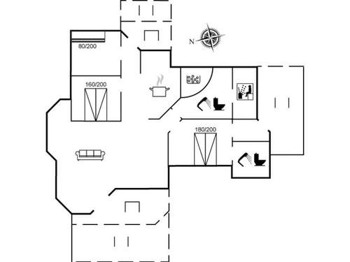 Ferienhaus Gyda - 840m from the sea
