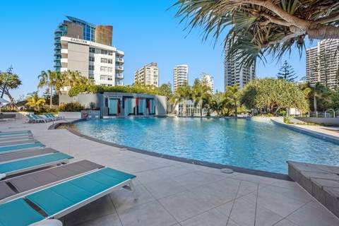 Oceanview 2-Bed with Pool, Sauna, Gym & Parking - Ferienunterkunft in Surfers Paradise (4 Personen)