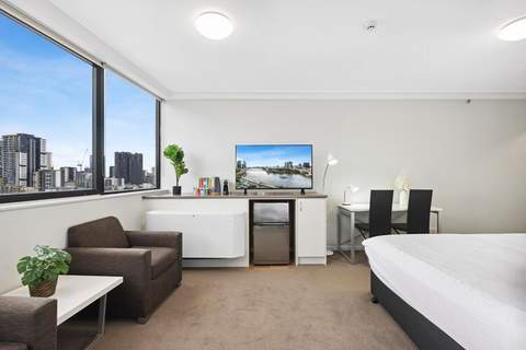 Central Brisbane Studio with Stunning River Views - Ferienunterkunft in Brisbane City (2 Personen)