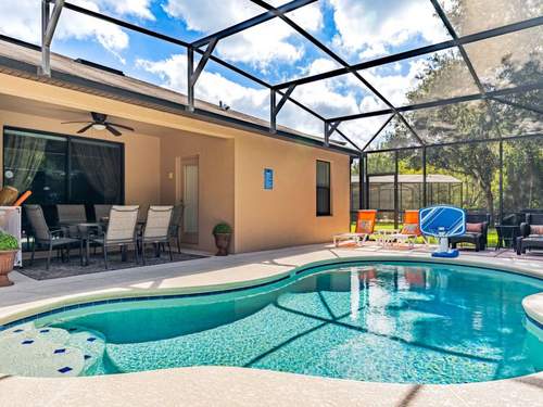 Ferienhaus Cypress Pointe Villa mit privatem Pool bei Sonnenuntergang