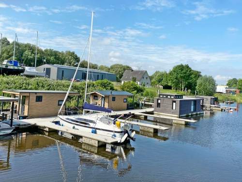 Ferienhaus Hausboot KHT 2 Lacet mit Elektrokamin im Salon, 1 Schlafraum, Küche, Duschbad m