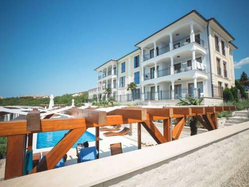 Ferienwohnung Wohnung Zayml Povile mit Blick auf das Wasser