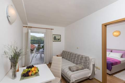 Apartments & Room Eva Slano - One Bedroom Apartment with Terrace and Sea View ( Srednji ) - Ferienunterkunft in Slano (3 Personen)