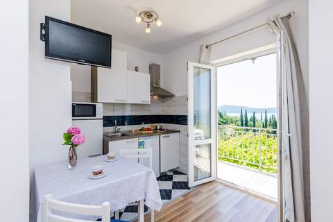 Apartments Cypress Sea Cove - Premium Studio Apartment with Balcony and Sea View (A2) - Ferienunterkunft in Slano (2 Personen)