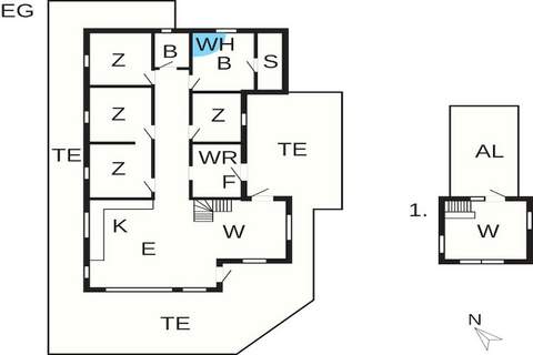 Ferienunterkunft in Vestervig (10 Personen)
